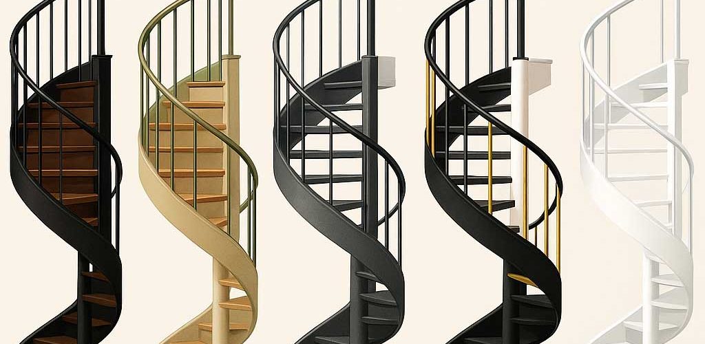 رنگ های مختلف پله پیچ