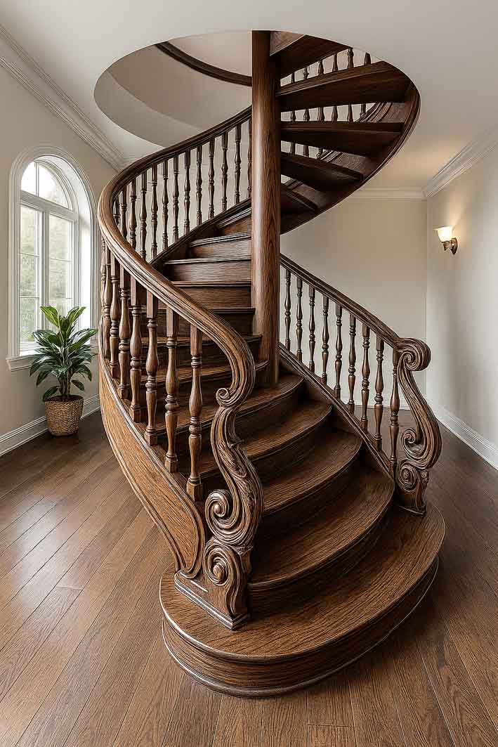 رنگ کاری پله های دکوراتیو چوبی